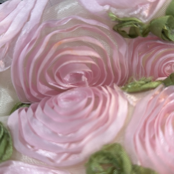 American Princess Wedding Cream & pink Baby size 24 month flower girl Dress - Picture 11 of 11